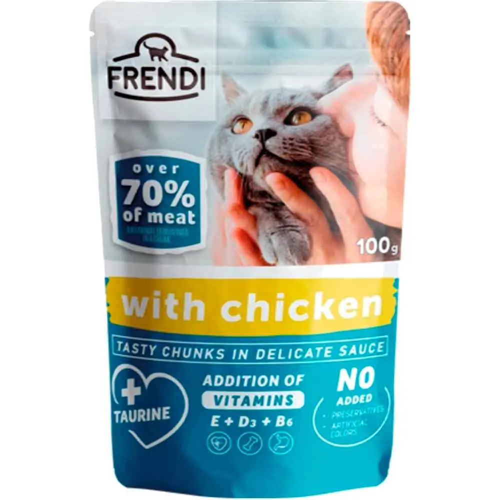 Frendi Kedi Konservesi Tavuklu Soslu 100 Gr